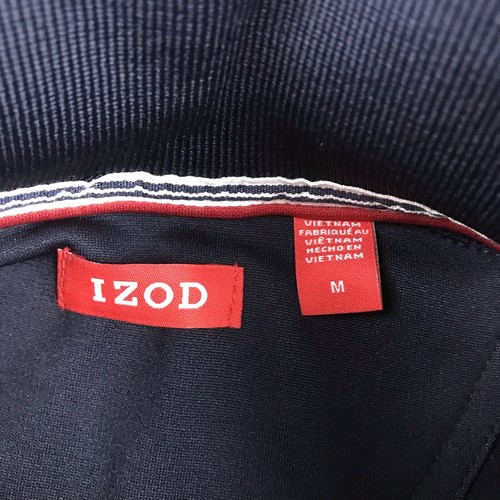 Izod Sweatshirt Men Medium Midnight Blue Performance Fleece 1/4 Zip Pullover NWT - Picture 2 of 11