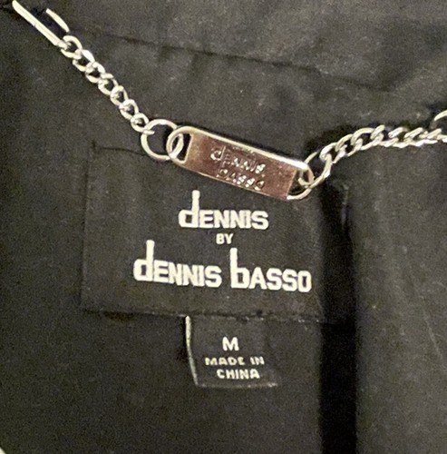 Dennis by Dennis Basso Polyester Jacket Black Polyester Coat Medium NWOT - Picture 5 of 7