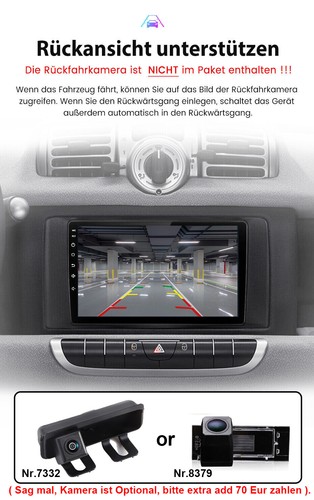 Coche DAB+ Navegación 9" Autoradio GPS para Mercedes Benz Smart Fortwo Cabrio Cupé 451 HD - Imagen 6 de 14