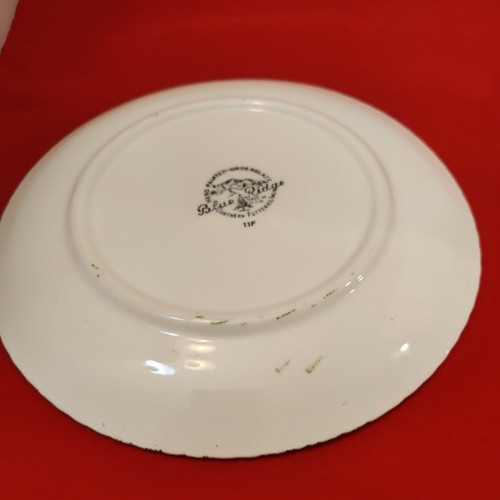 Southern Potteries RED FLOWER w GREEN EDGE 7" PLATE BLUE RIDGE E2 - Picture 6 of 6