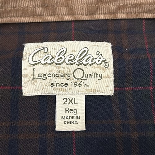 Cabelas Jacket 2XL Mens Shirt Shacket Barn Chore Flannel Lined Brown Canvas NWOT - Picture 10 of 11