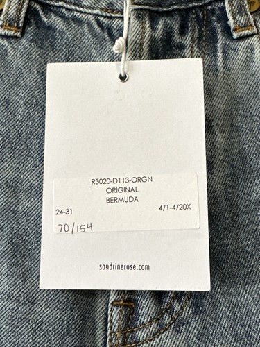 Pantalones Cortos Vaqueros Sandrine Rose Bermuda Denim Azul 27 Nuevos con Etiquetas - Imagen 7 de 14