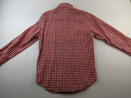 Lauren Ralph Lauren Linen Snap Shirt Women S Red Check Long Sleeve Classic B3 - Picture 3 of 8
