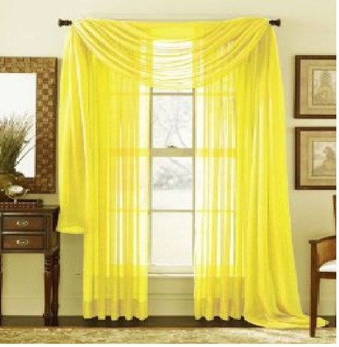 "BUFANDA TRANSPARENTE PARA VENTANA VELO CORTINA CORTINAS CENEFA 37""X216" - Imagen 24 de 33