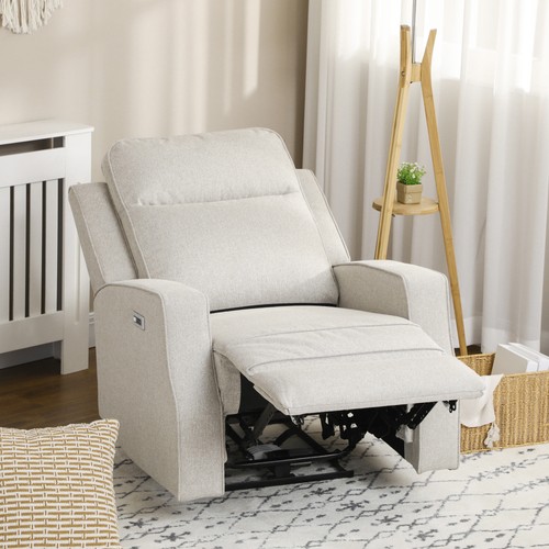 Electric Reclining Sofa Chair Wall Hugger Lounger with Footrest and USB Plug-In - Picture 10 of 11