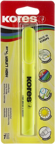 - High Liner Plus: Evidenziatore a Penna Giallo Fluorescente, Punta a Scalpello - Foto 12 di 12