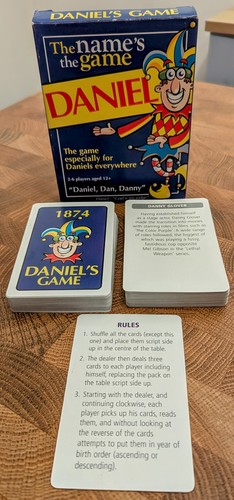 Daniel The Names The Game Card Game - Perfect For All Daniels, Dan's And Dannys - Picture 2 of 3