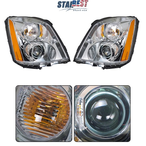 Faro derecho+izquierdo para Cadillac DTS 2008-2010 2011 HID/Xenón carcasa cromada - Imagen 5 de 12