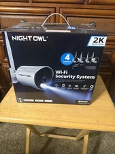 Night Owl AC Power 4K NVR W/ 1tb Hard Drive 4 Wi-Fi IP Spotlight Camera NIB