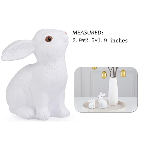 White Bunny Decor Easter Decoration for Home Spring Decoration for Home Table - Picture 6 of 7