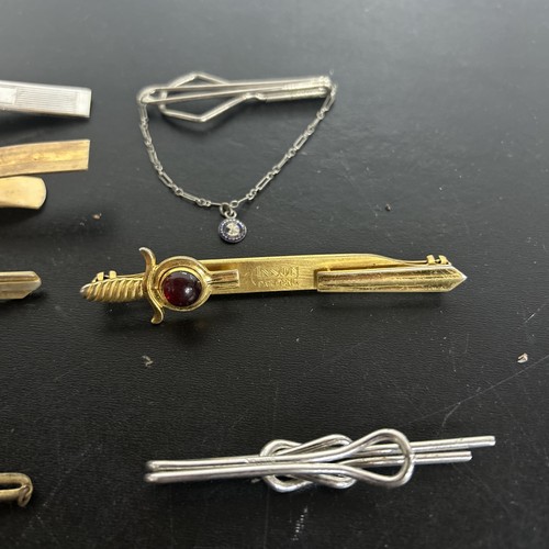 Vintage Mens Tie Clips Tacks and Tie Bars Lot of 24 - Anson - Picture 15 of 17