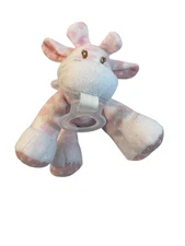 Pink Giraffe Pacifier Holder Baby Lovey Security Nookums