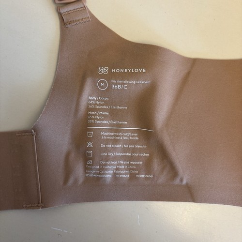 Honeylove Crossover Bra Sand Size M 36 B/C - Picture 4 of 6