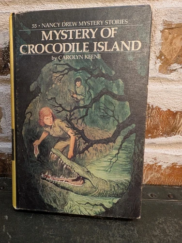 Vintage Nancy Drew #55 The Mystery Of Crocodile Island, Hardcover,  1978 