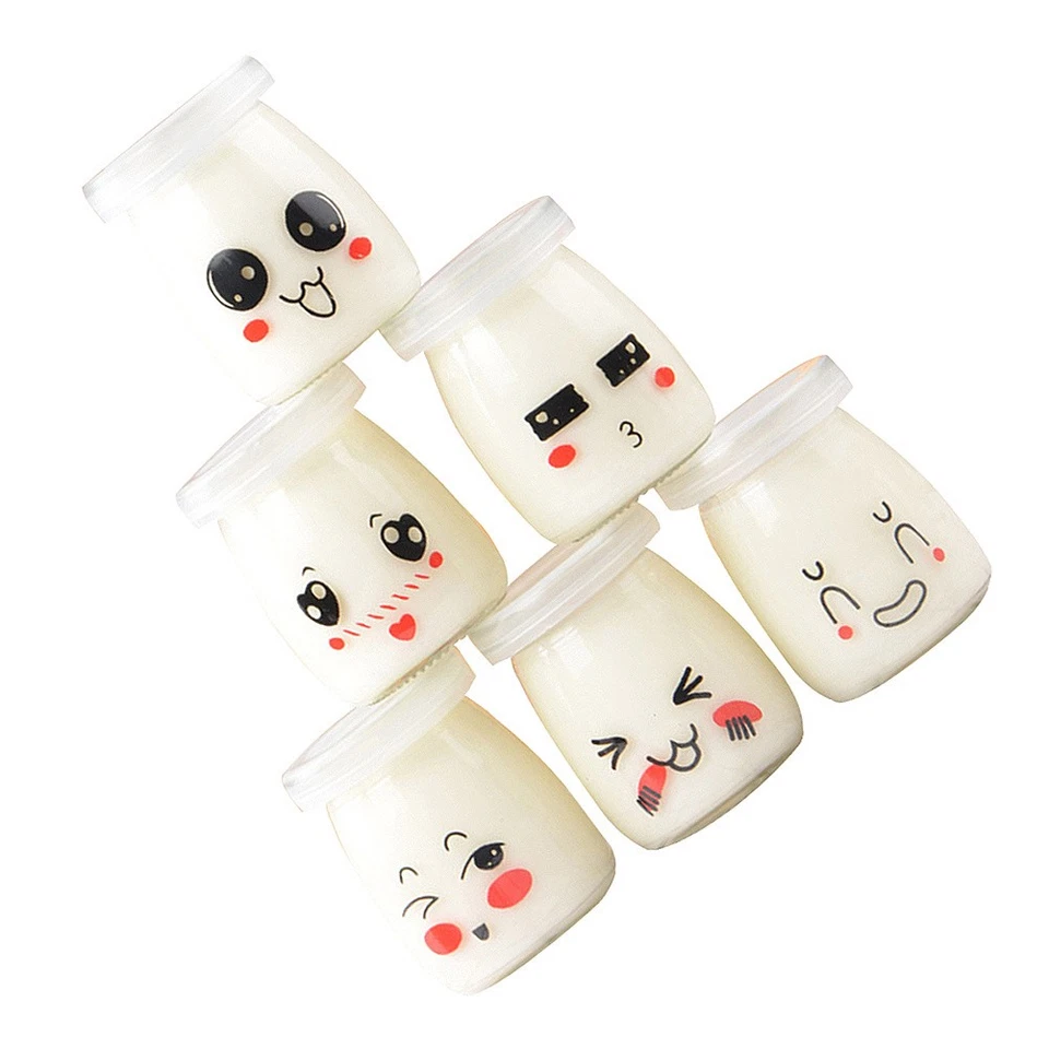 6 Pcs Dessert Becher Süßigkeiten Glas Mit Deckel Mini -Gläser Glasflasche - Bild 2 von 4