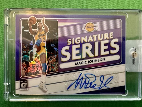2020-21 Panini Donruss Optic Signature Series Purple Magic Johnson Auto SS-MJO - Picture 1 of 2