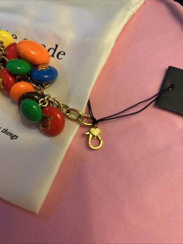 BRAND NEW ORIGINAL PACKAGING KATE SPADE X M&M’s BRACELET RAINBOW COLORS-SOLD OUT - Picture 14 of 21
