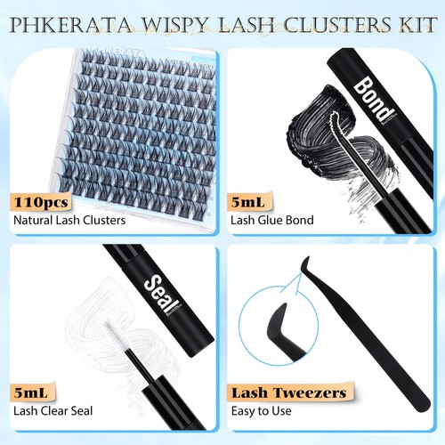 Natural Lash Clusters Kit Wispy Lash Extension Kit Cluster Eyelash Extensions... - Picture 2 of 6