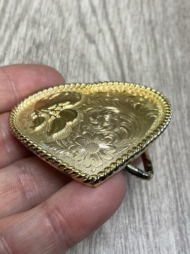 Vintage Heart Belt Buckle Montana Silversmiths Silver Plate - Bild 4 von 17