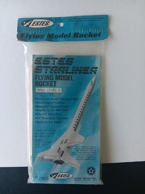 Estes Starliner 0863 Rare Vintage OOP Mini Brute 1981-84 Model Rocket