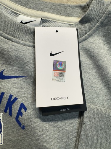Nike Duke University Blue Devils Basketball Football Team Issued Pullover Size L - Picture 9 of 12
