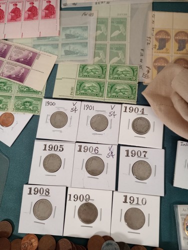 Huge Coin & Currency Collection Lot .Gold, Seated,Barber, Errors,Wheat,VDB - Picture 19 of 24