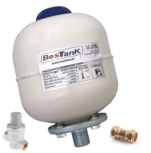 15 Litre Under Sink Electric Unvented Water Heater 15L + EXPANSION VESSEL + PRV - Picture 3 of 7