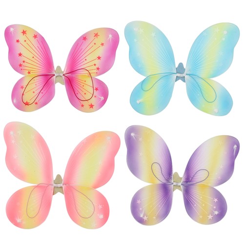 Adults Kids Butterfly Wings Trendy Star Headband 1Set Fairy Stick Performance - Picture 2 of 35