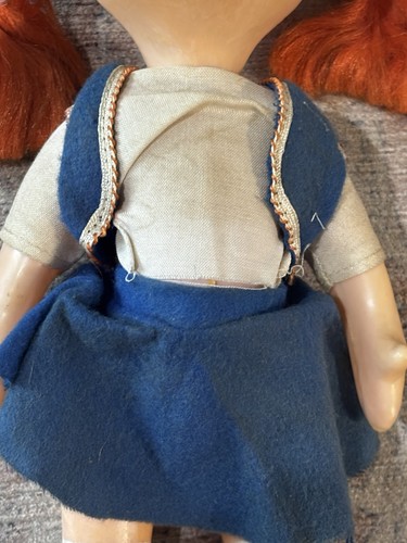 Rara bambola A.D. Sutton & Sons Pre Blythe Googly Big Eye Dedo anni 60 capelli rossi 11" - Foto 5 di 12