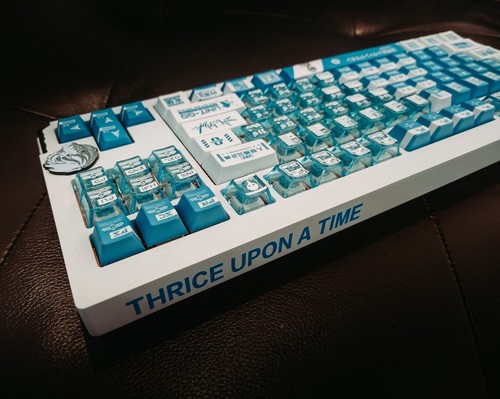 Custom Magnetic Metal Keyboard Evangelion Rei Ayanami - Weikav Stars80 v2 - Picture 3 of 4