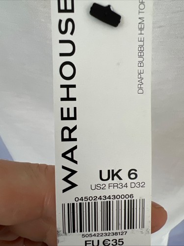 Warehouse Top UK 6 Sleeveless Party Evening Cocktail Formal Guest Occasion - Picture 3 of 15