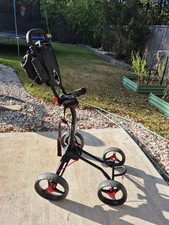 Bag Boy Quad Golf Push Cart (4 Wheel)- Collapsible w/ Brake. *Read*