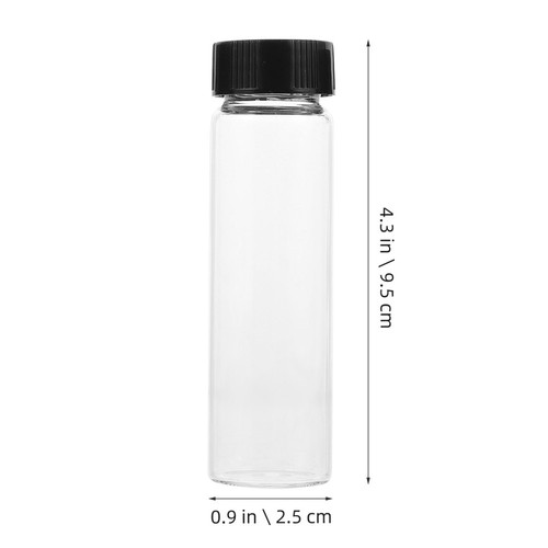 12PCS Transparent Glass Vials Experiment Bottles with Screw Cap for Storage - Bild 12 von 12