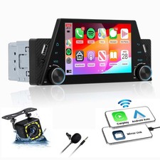 1 Din Car Stereo Radio Wireless Apple/Android CarPlay 5" Touch MP5 Bluetooth BT