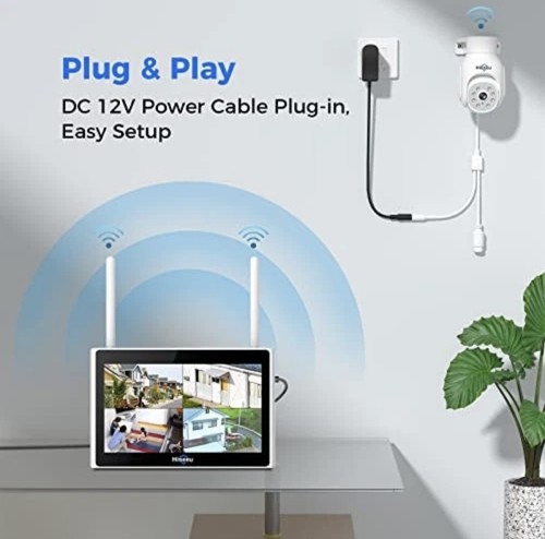 Hiseeu 3K 5MP Wireless CCTV Kamerasystem mit 10" Monitor, 10CH 5MP NVR, 4X PTZ - Bild 8 von 10