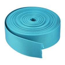 Flat Nylon Webbing Strap 1.5 Inch 10 Yards Light Blue for Backpack, Luggage-rack