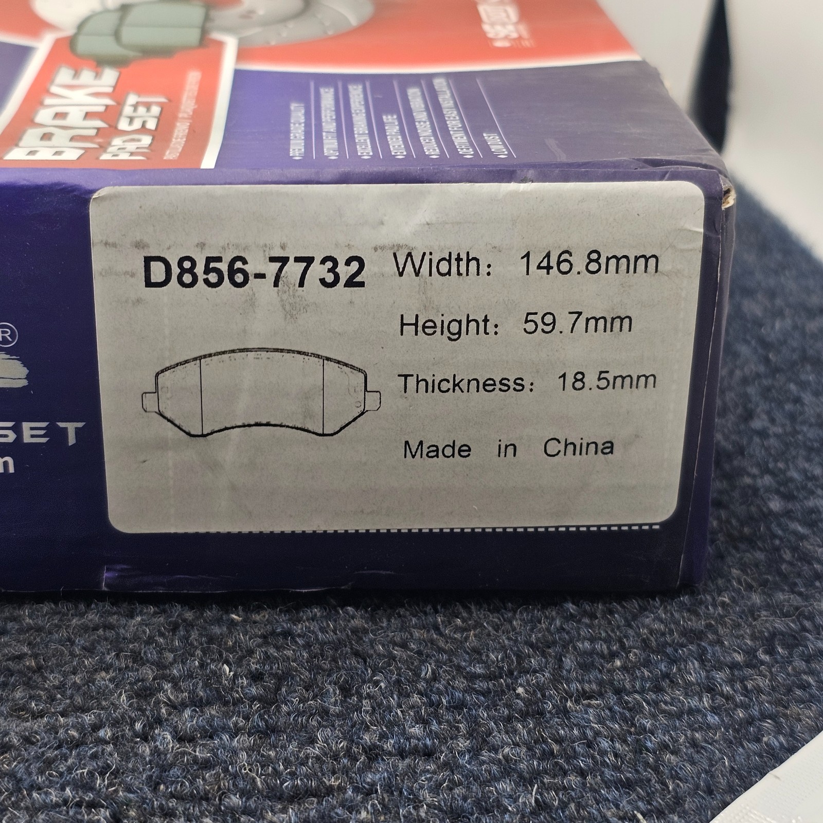 YXPCARS D856-7732: Front Brake Pads For 2001 to 2007 Jeep & Chrisler