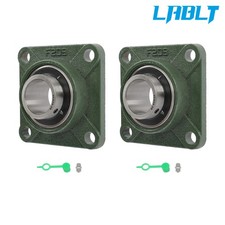 LABLT 2×  UCF209-28 1-3/4" Bore Pillow Block Flange Bearing 4 Bolt Solid Base