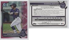 2022 Bowman Chrome Prospects Mega Box Fuchsia Mojo Refractor Warming Bernabel