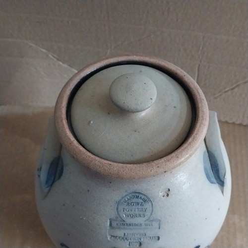 Vtg ROWE  Limited Production Series Crock Jar w/Lid Handles Floral  10.25" - Picture 7 of 15