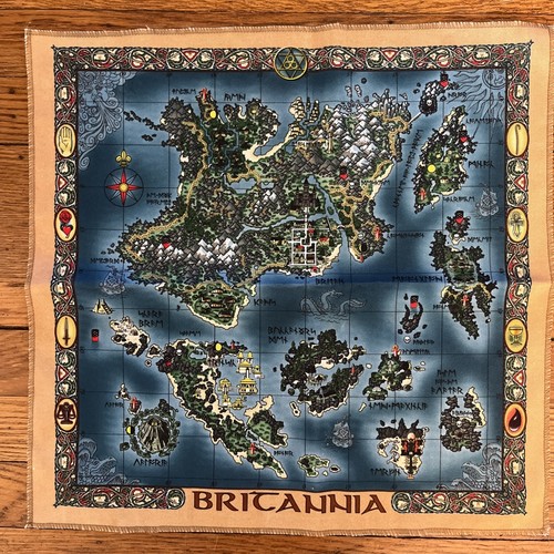 Ultima IX Ascension Cloth Britannia Map Only PC Computer Game Promo Accessory - Picture 1 of 7