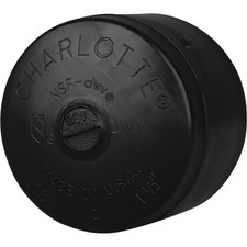Charlotte Pipe 4 In. Hub ABS Cap ABS 00116  1200HA Charlotte Pipe ABS 00116