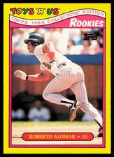 1989 Topps Toys R Us Rookies #1 Roberto Alomar RC Rookie Card QTY Available. rookie card picture