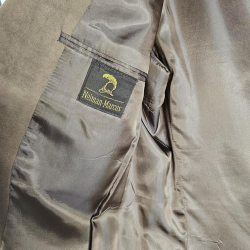 Vintage Neiman Marcus UltraSuede Khaki Beige Blazer Women's Size 8 Men's Size 36 - Picture 6 of 10