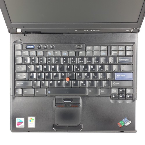 Vintage IBM ThinkPad T42 14" Laptop 1GB RAM NO HDD/OS Bios Locked For Parts - 第 3/11 張圖片