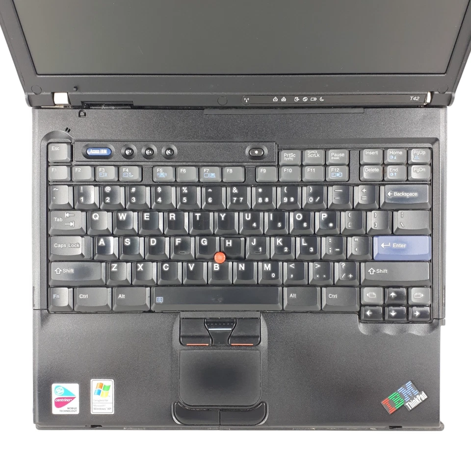 Vintage IBM ThinkPad T42 14" Laptop 1GB RAM NO HDD/OS Bios Locked For Parts - Image 3 of 4