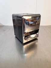 Vintage TIDYNAP Black And Chrome Retro Diner Napkin Holder Dispenser