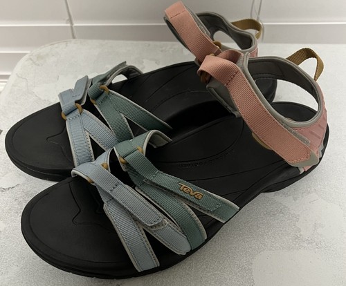 TEVA WOMEN'S TIRRA HIKING STRAPPY TRAIL SANDAL, LIGHT EARTH MULTI, SIZE US 11M - Picture 2 of 8