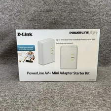 ✅D-Link PowerLine AV Mini Adapter Starter Kit DHP-309AV OPEN BOX - TESTED