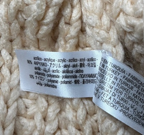 Zara Damen Beige Grobstrick Cardigan Pullover Goldknöpfe Gr. M - Bild 10 von 12